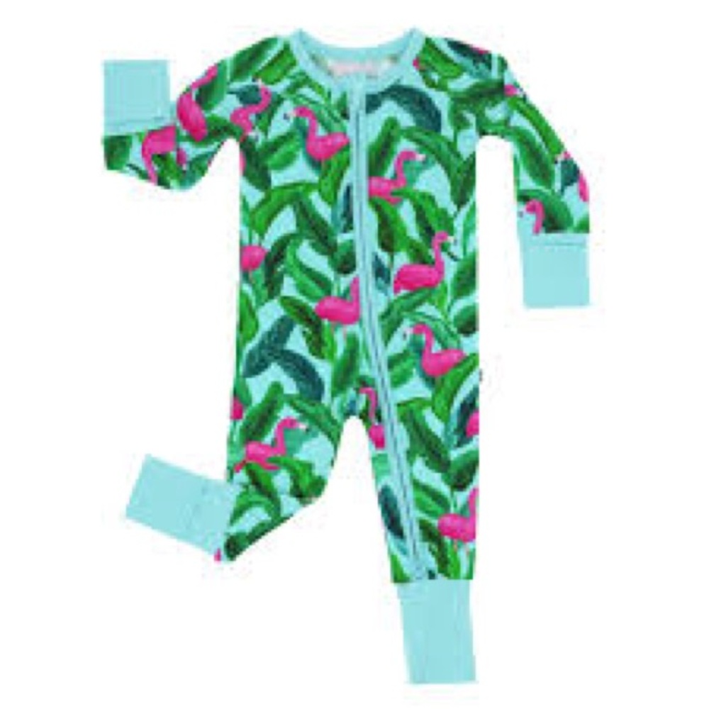 Little Sleepies NIB flamingos zippy 12-18m